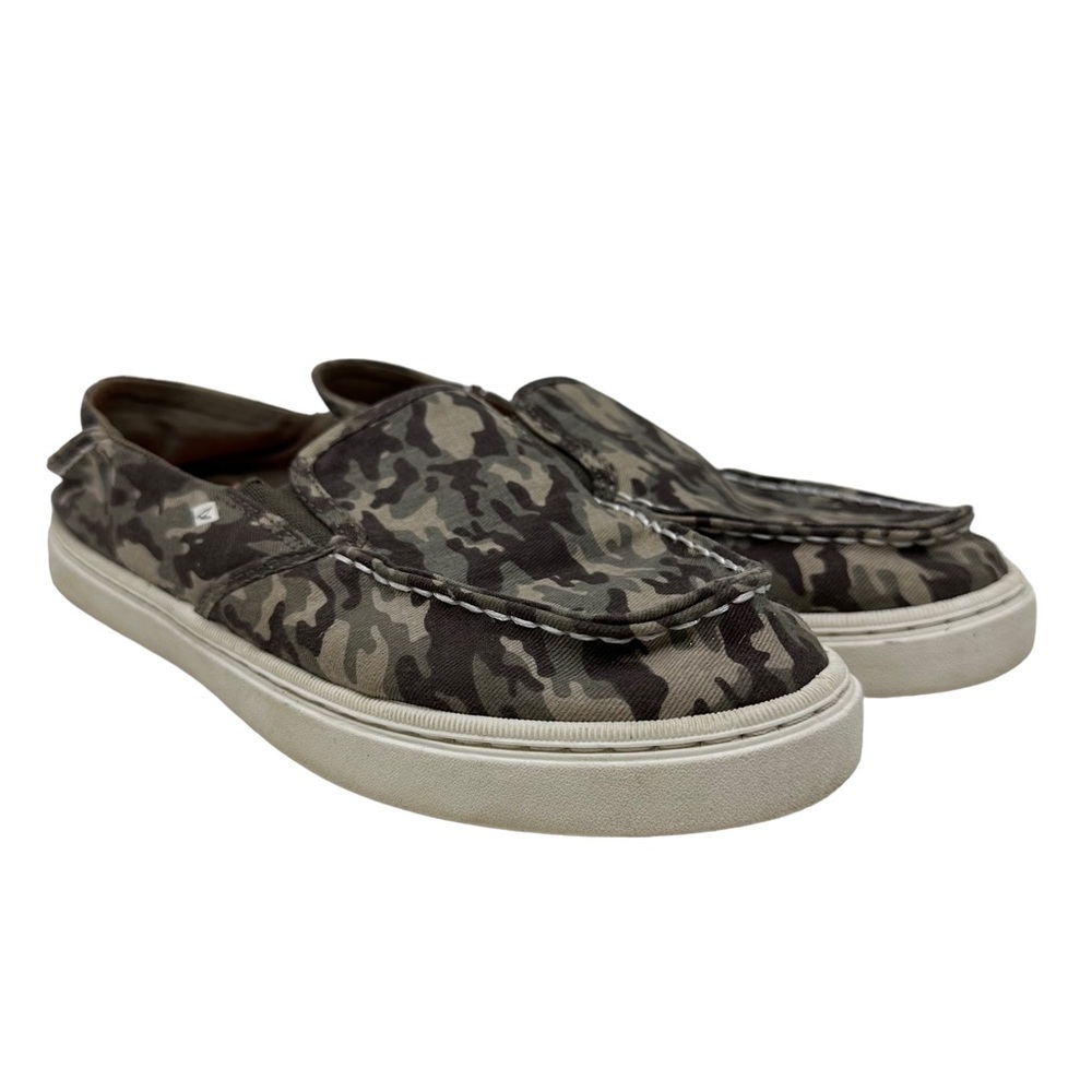 Sperry Shoes Mens 5 Camouflage Camo Top Siders Slip On Fold Down‎ Heel Washable